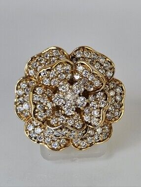Vintage 3D Ross Simons 18K Vermeil Ring Size 8.5-9